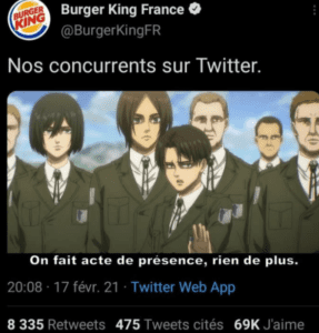 Burger King tweet un premier message d'attaque
