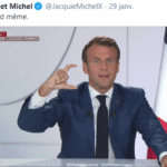 Publicité digitale de Jacquie et Michel utilisant Emmanuel Macron