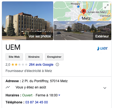 E Réputation Google UEM